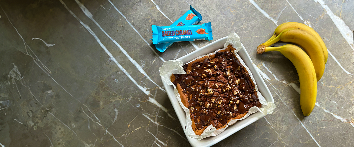 Banankaka med lyxtopping