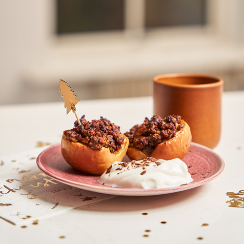 Bakade äpplen med marsipan