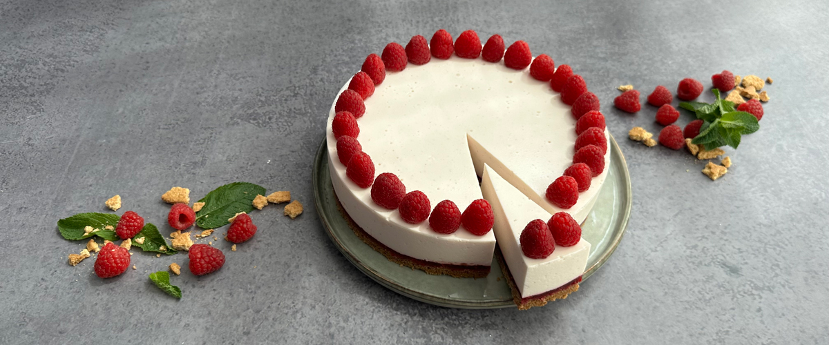 Hindbärssnitte-cheesecake