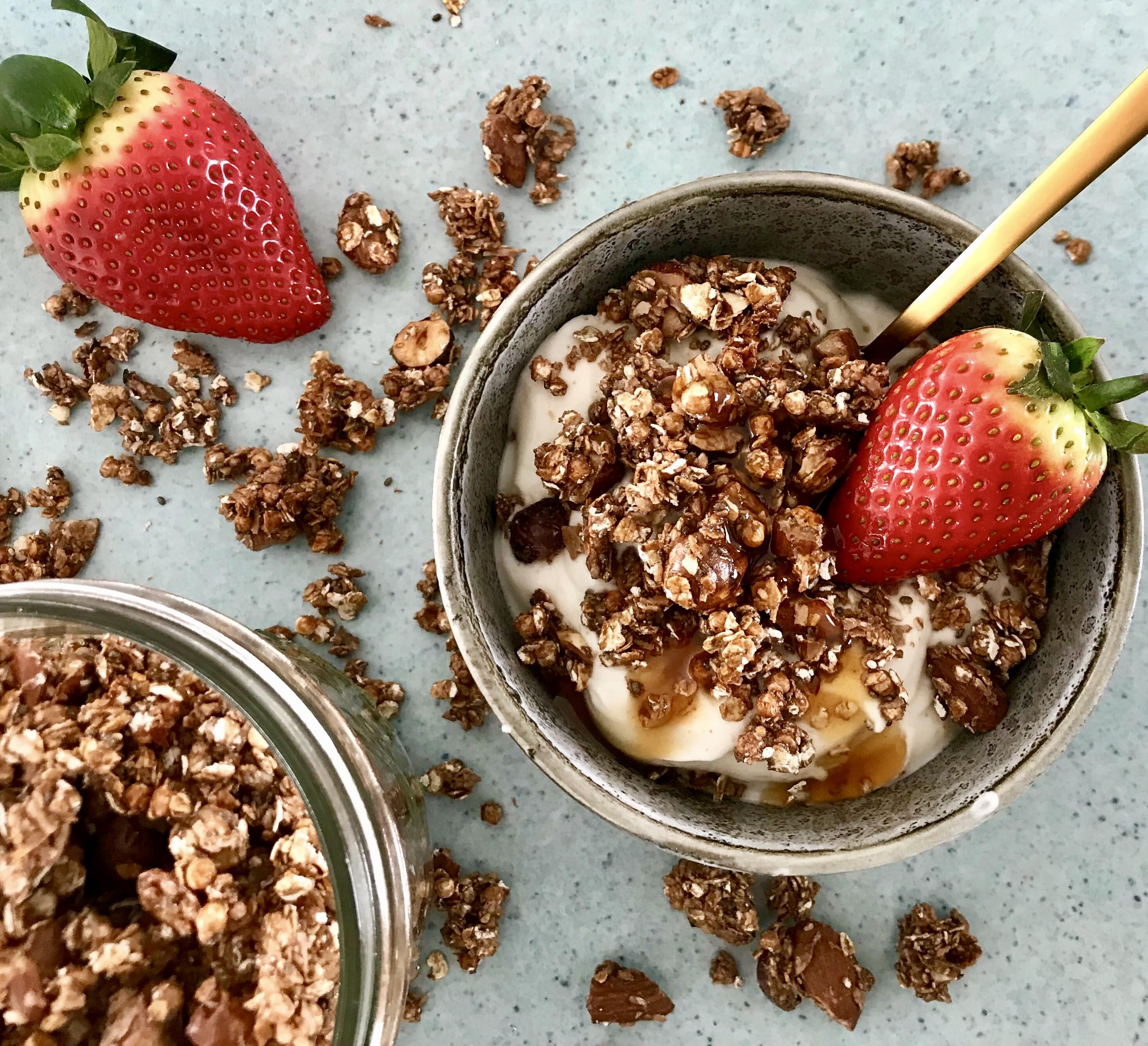 Granola med chokolade