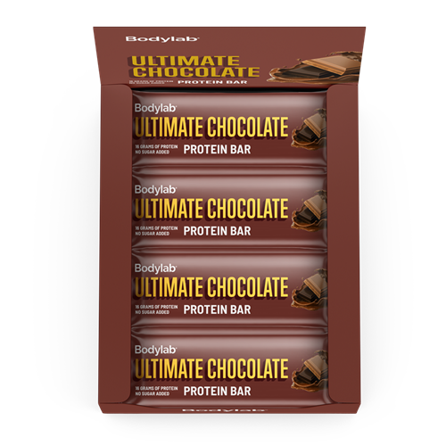 Bodylab Protein Bar (12 x 55 g) - Ultimate Chocolate (Best før 27-06-2024)